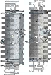 Electrical Switch Box: Steel, Rectangle, 3